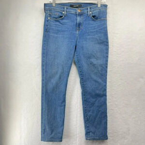 J Brand Jeans Women's Sz 30 Blue Skinny Stretch Medium Wash Denim 5 Pocket Ankle